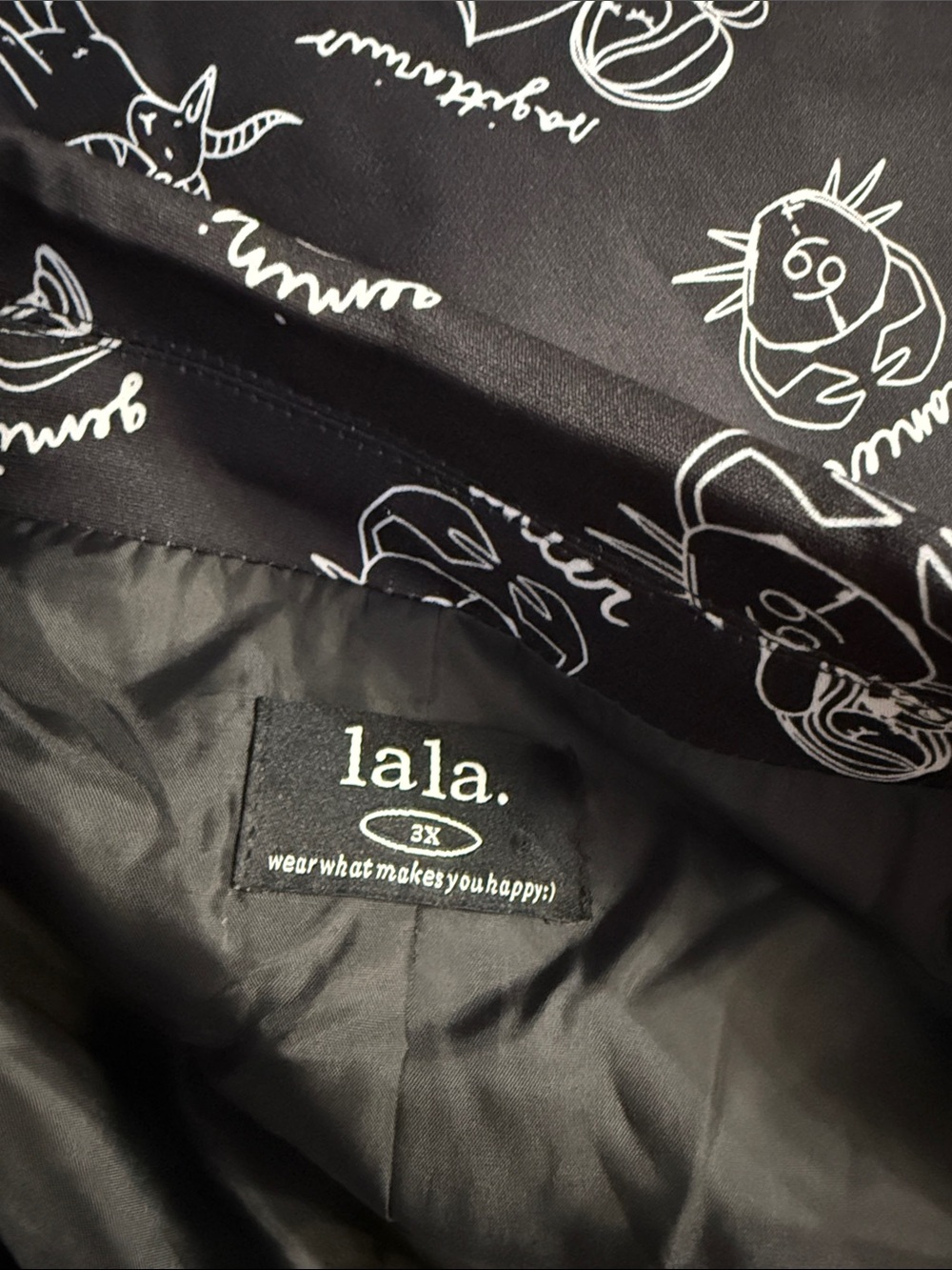 Dressed in LALA Black Zodiac Astrology Graphic Oversized Blazer Jacket size 3X - Picture 6 of 10